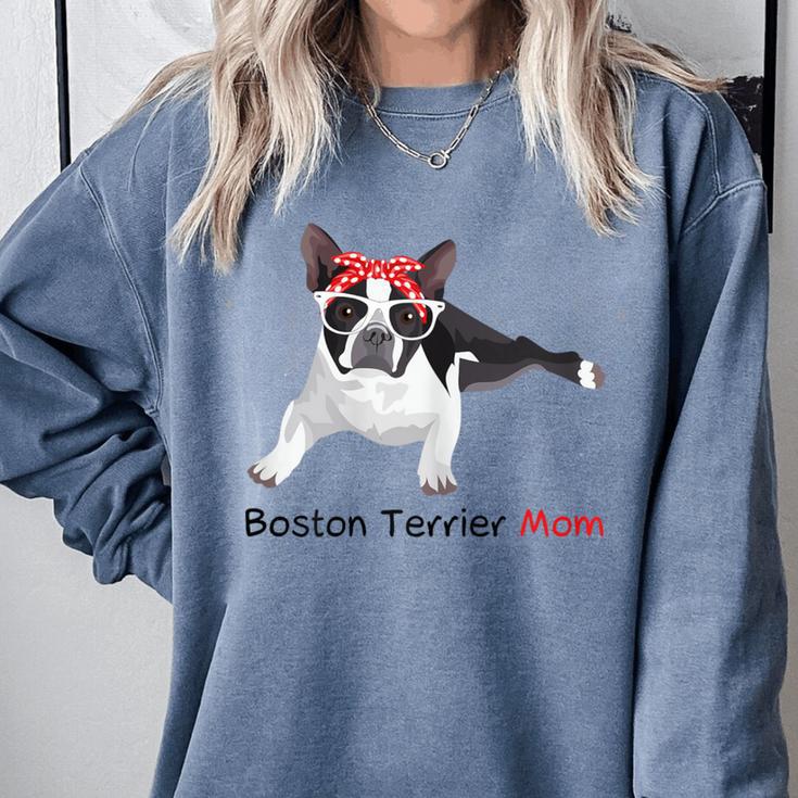 Boston Terrier Mom Bandana Boston Terrier Dog Comfort Colors Sweatshirt