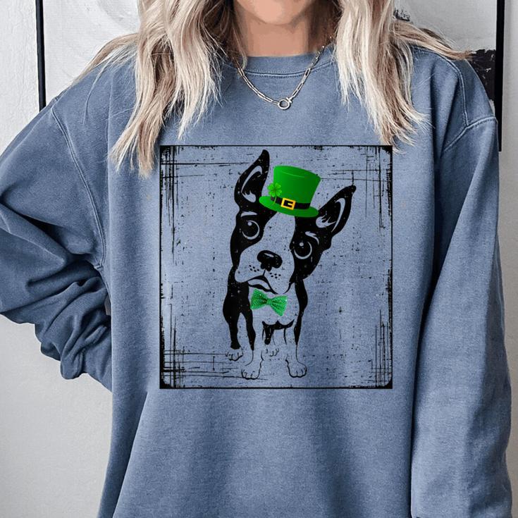 Cool Saint Patrick's Boston Terrier T Shirt For Dogs Lovers Comfort Colors Sweatshirt