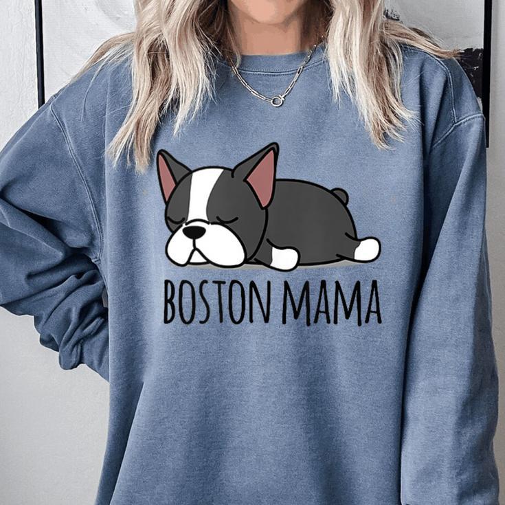 Cute Boston Terrier Boston Mama Comfort Colors Sweatshirt