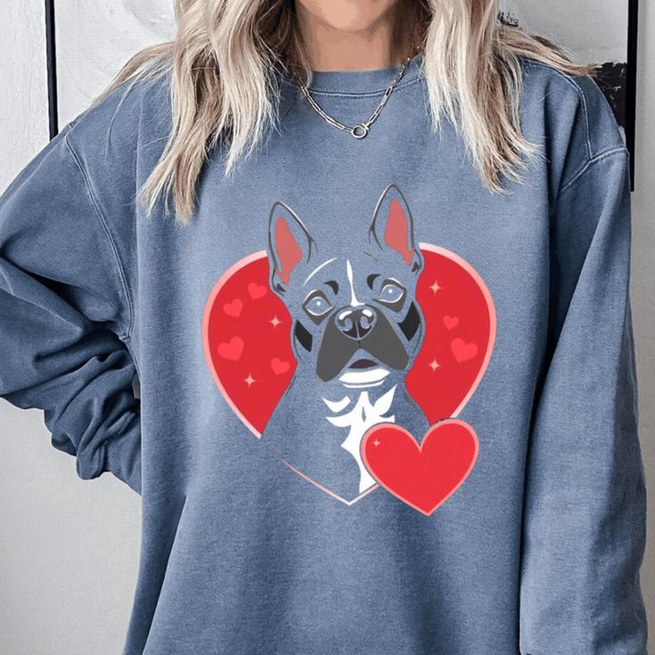 Valentine's Day Boston Terrier Comfort Colors Sweatshirt
