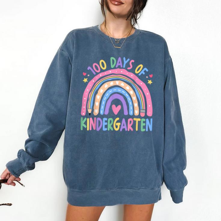 100th Day Of Kindergarten Teacher Kids 100 Days Smarter Comfort Colors Sweatshirt