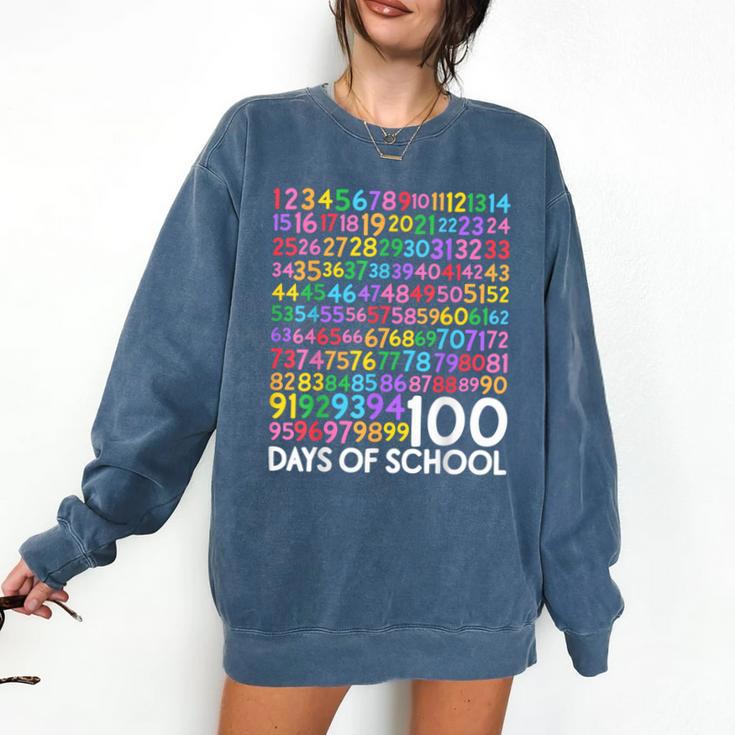 100th Day Of School Teacher Kids 100 Days Math Numbers Comfort Colors Sweatshirt