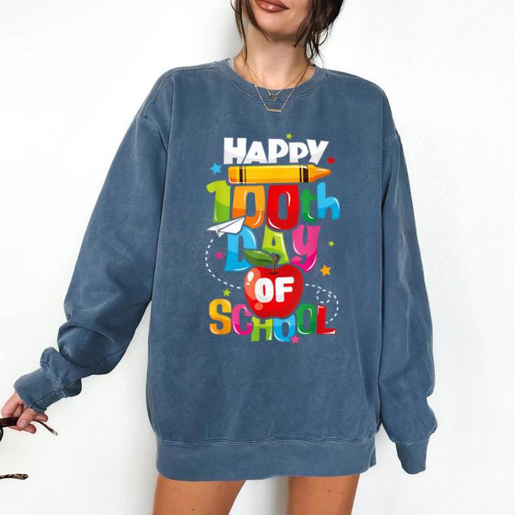 100th Day Of School Teachers Kids Child Happy 100 Days Comfort Colors Sweatshirt