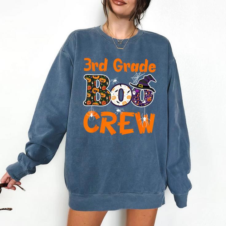 3rd Grade Boo Crew Halloween Teachers Students Costume Comfort Colors Sweatshirt