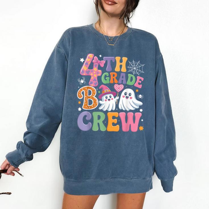 4th Grade Boo Crew Fourth Grade Teacher Kids Happy Halloween Comfort Colors Sweatshirt