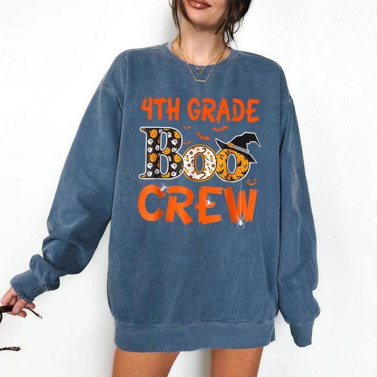 4th Grade Boo Crew Teacher Student Halloween Comfort Colors Sweatshirt