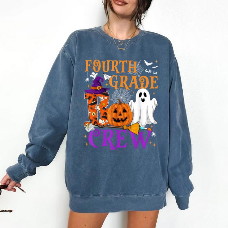 4th Grade Boo Crew Teacher Student Halloween Costume Comfort Colors Sweatshirt