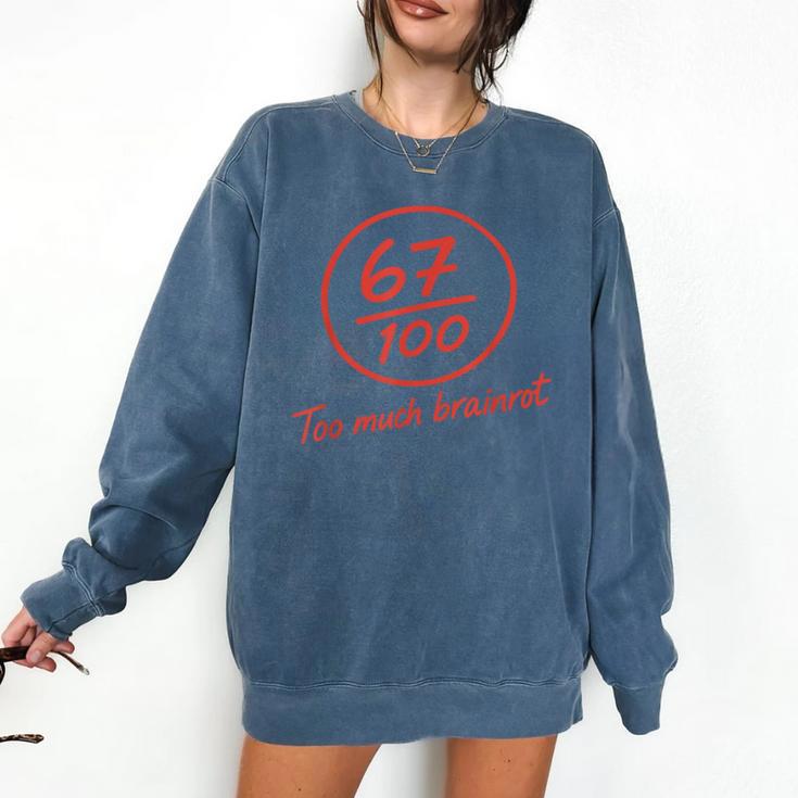 6 7 Brainrot Elementary Teacher Meme 67 Six Seven Comfort Colors Sweatshirt
