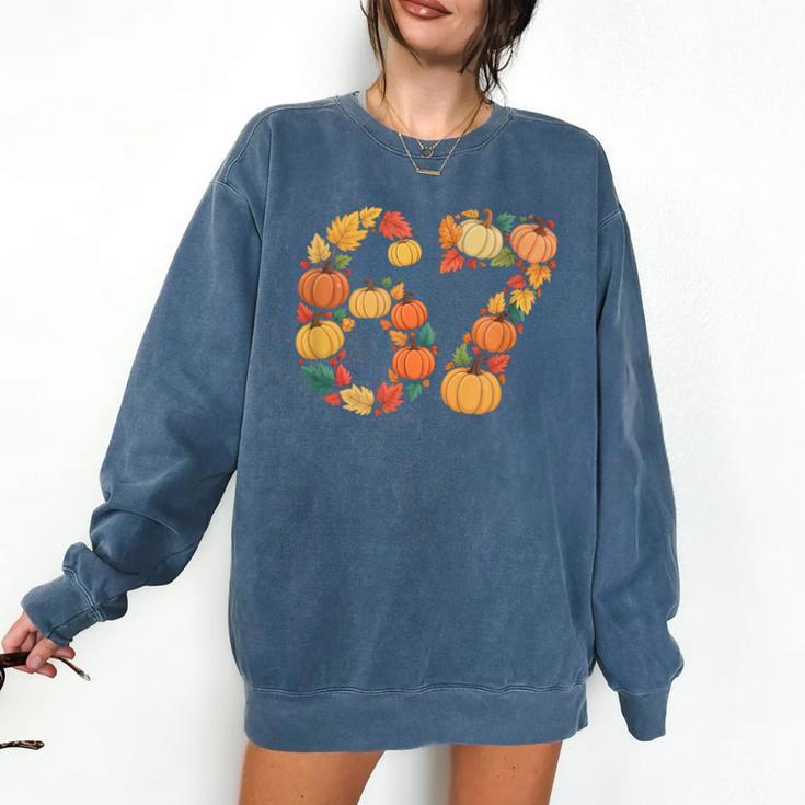 67 6 7 Fall Leaves For Teachers 67 Teacher Comfort Colors Sweatshirt