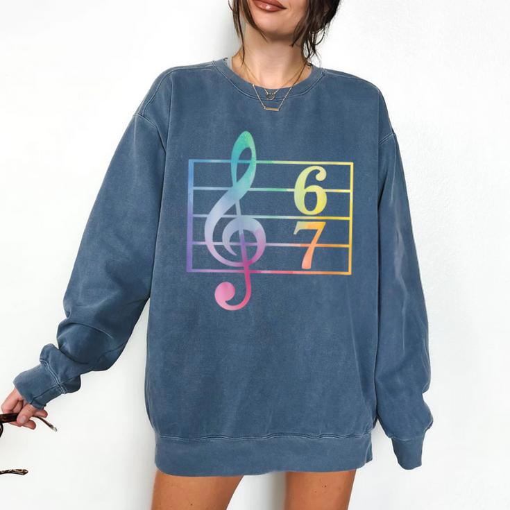 67 Music Meme Slang Six Seven Music Teacher Musician Comfort Colors Sweatshirt