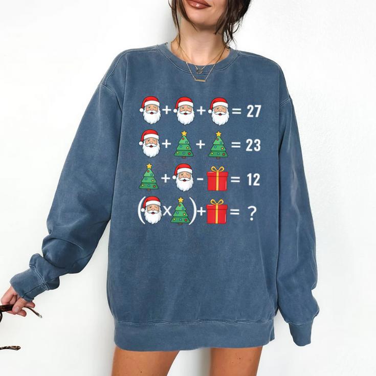 67 Santa Tree Math Teacher Christmas Xmas Humor Comfort Colors Sweatshirt