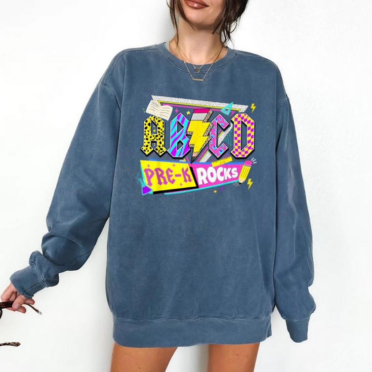 ABCD Pre-K Rocks Back To School PreK Kindergarten Teacher Comfort Colors Sweatshirt