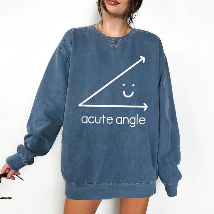 Acute Angle Cute Math Teacher Comfort Colors Sweatshirt