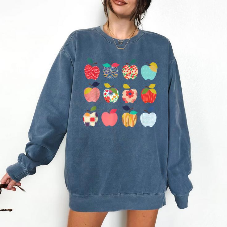 Art Apples Back To School For Teacher Student Comfort Colors Sweatshirt