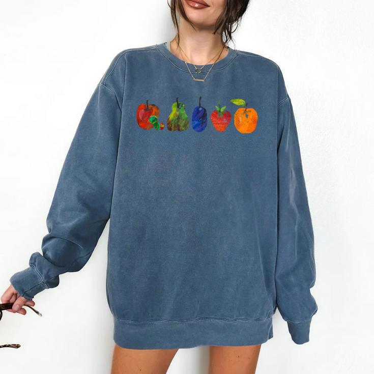 Back To School Cute Hungry Lover Fruits Teacher Comfort Colors Sweatshirt