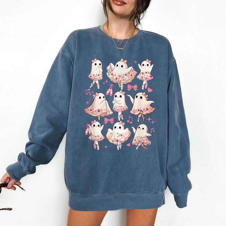 Ballet Ghost Ballet Dancer Spooky Dance Halloween Teacher Comfort Colors Sweatshirt