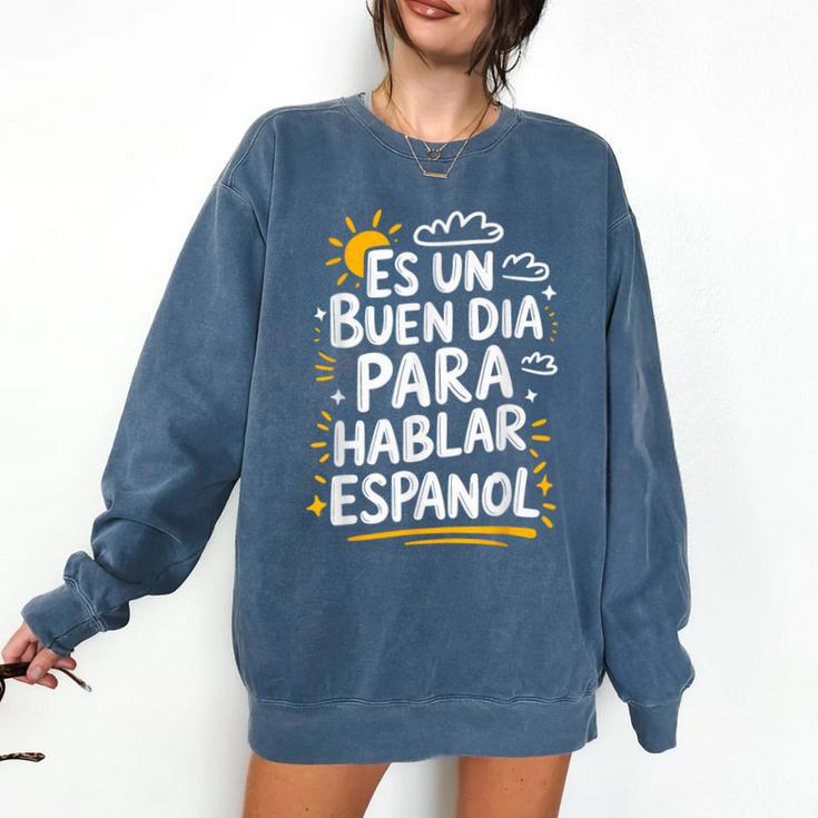 Bilingual Teacher Maestra Spanish Teacher Comfort Colors Sweatshirt