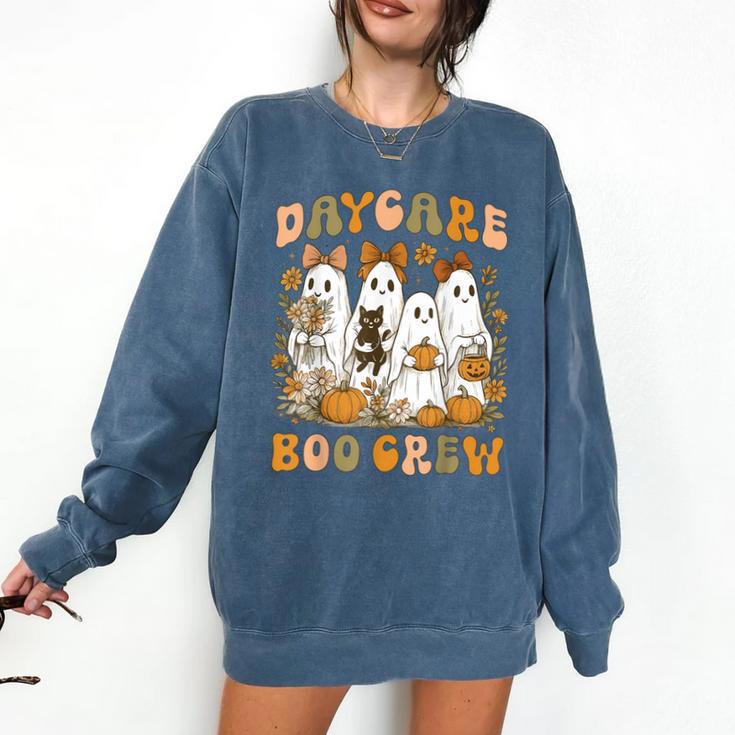 Boo Crew Daycare Teacher Matching Halloween Costume Ghost Comfort Colors Sweatshirt