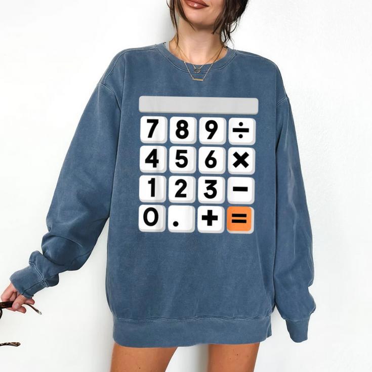 Calculator Easy Halloween Costume For Math Teacher Comfort Colors Sweatshirt