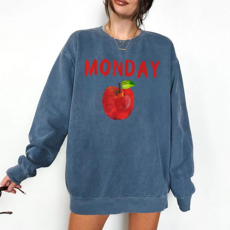 Caterpillar Friday Fruit Kindergarten Teacher Men Women Kids Comfort Colors Sweatshirt