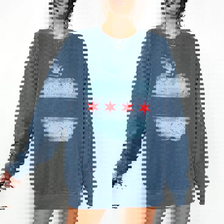 Chicago Flag Teacher School Cute Comfort Colors Sweatshirt