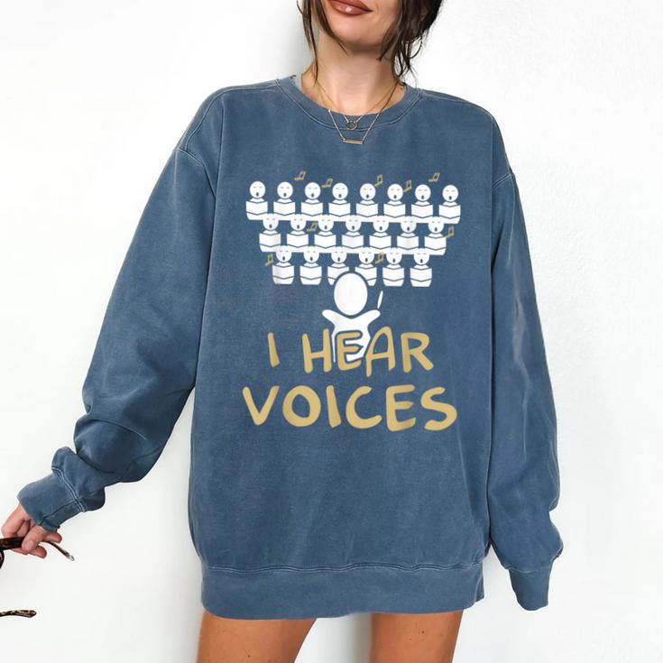 Choir Teacher Shirt I Hear Voices Chorister Tee Comfort Colors Sweatshirt