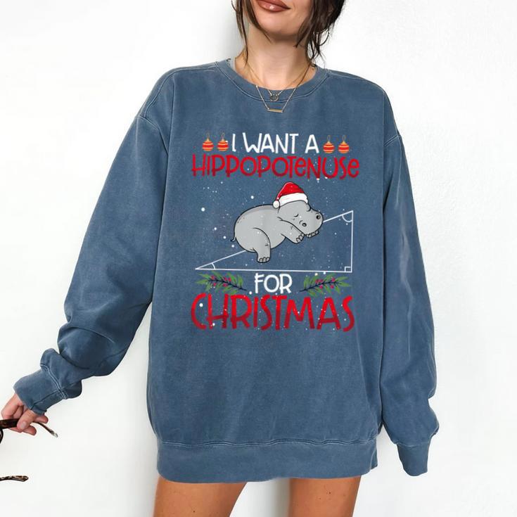 Christmas Math Teacher Hypotenuse Math Hippotenuse Men Women Comfort Colors Sweatshirt