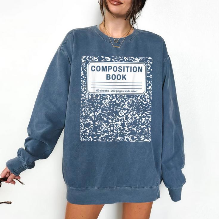 Composition Book Notebook Teachers Matching Group Halloween Comfort Colors Sweatshirt
