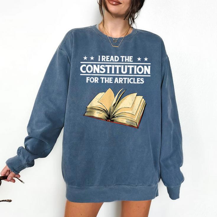 Cool History Teacher Read The Constitution For The Articles Comfort Colors Sweatshirt