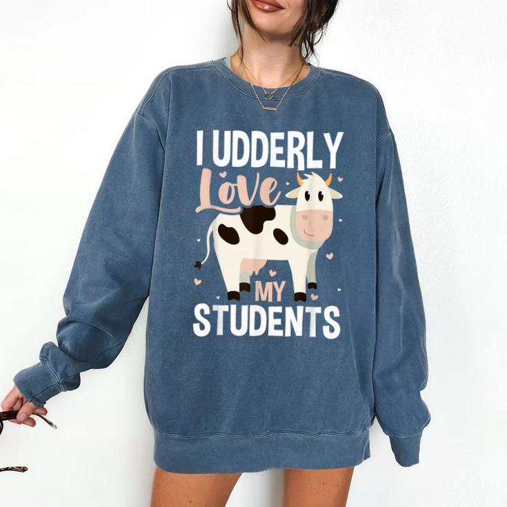 Cow Teacher Lover Comfort Colors Sweatshirt