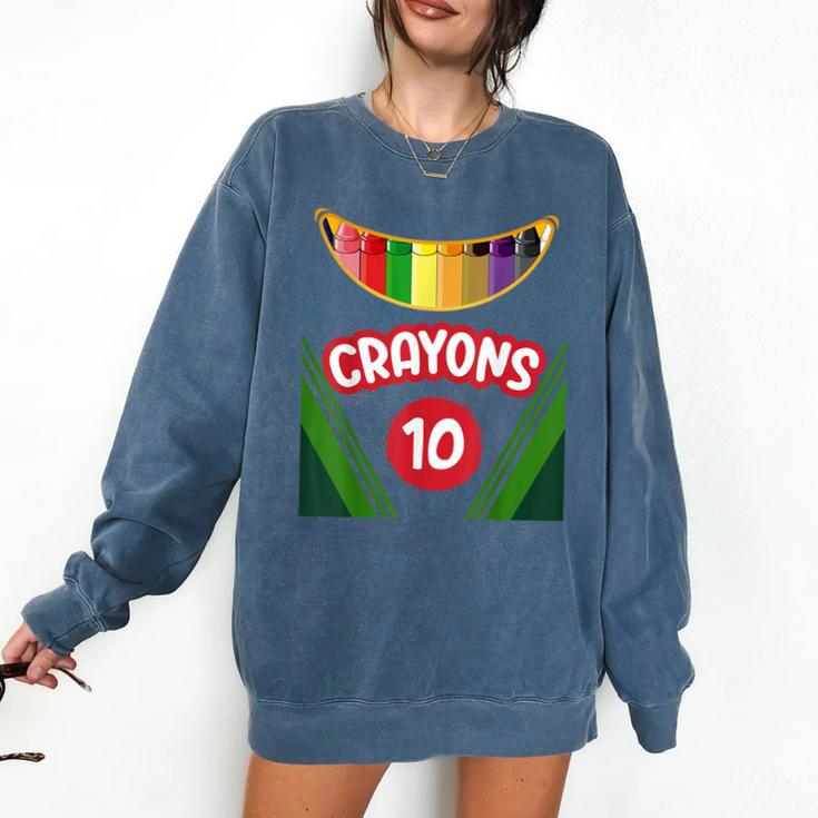 Crayon Box Fun Teacher Student Crayon Squad Halloween 2022 Comfort Colors Sweatshirt