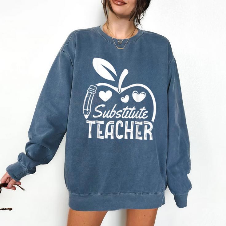 Cute Substitute Teacher Appreciation Men Women Comfort Colors Sweatshirt