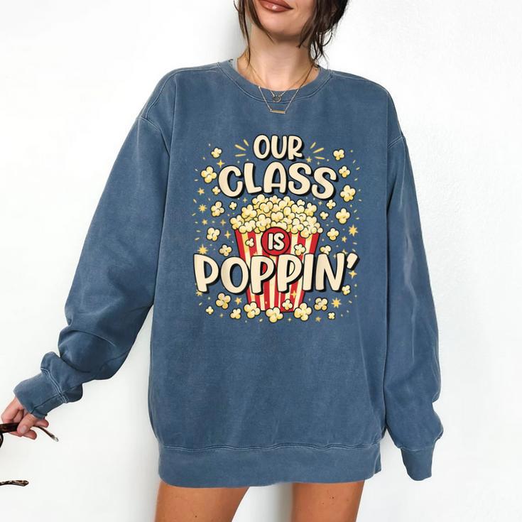 Cute Teacher Popcorn Day Comfort Colors Sweatshirt