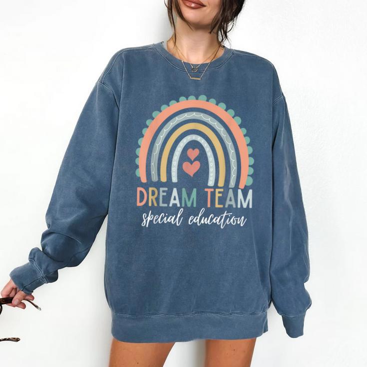 Dream Team Special Education Teacher ED SPED Squad Rainbow Comfort Colors Sweatshirt
