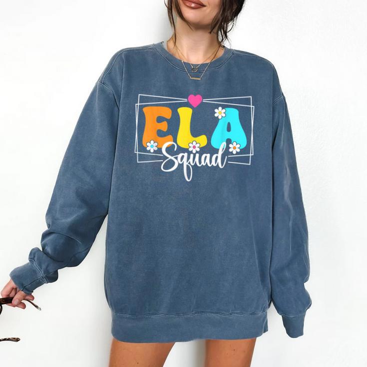 ELA Squad Teacher Back To School English Language Arts Comfort Colors Sweatshirt