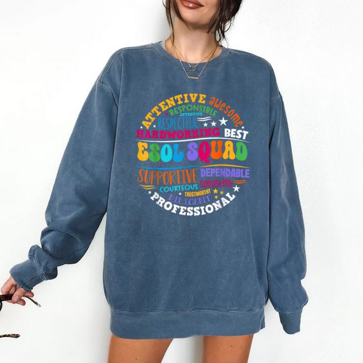 ESOL Squad Teachers And Students Team Back To School Comfort Colors Sweatshirt