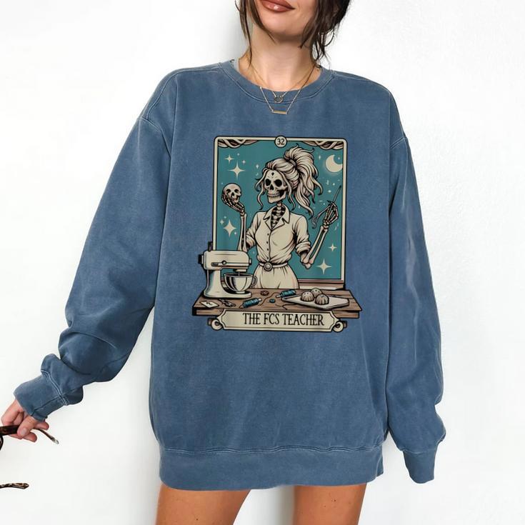 FCS Teacher Skeleton Halloween Family And Consumer Science Comfort Colors Sweatshirt