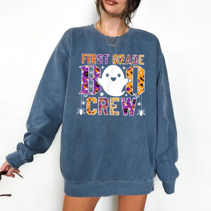 First Grade Boo Crew Teacher Student Halloween Costume Comfort Colors Sweatshirt