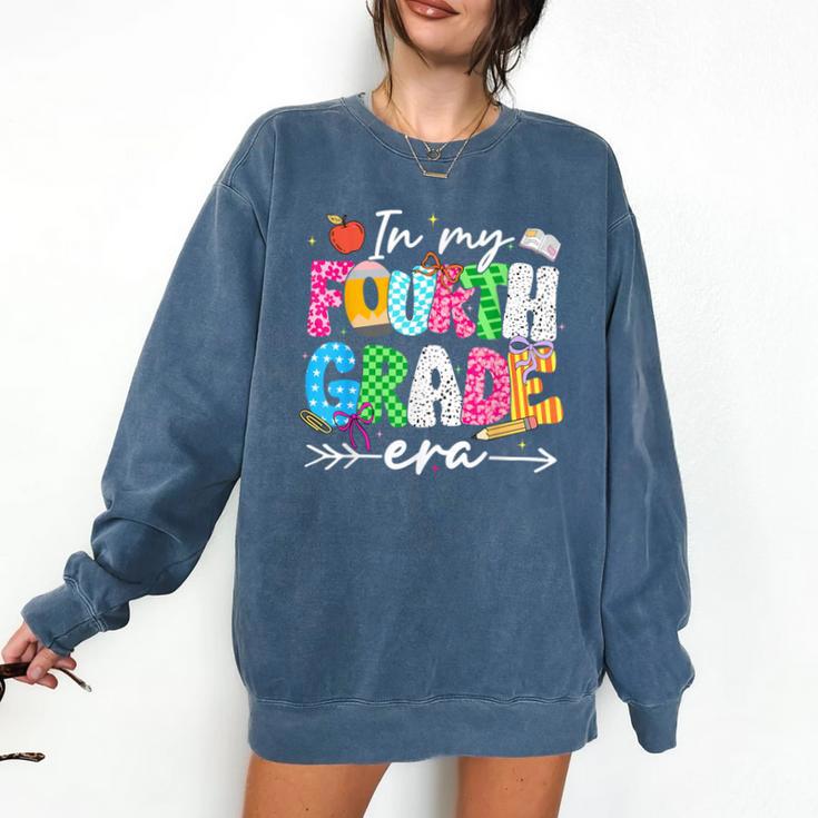 In My Fourth Grade Era 4th Grade Girl Teacher Back To School Comfort Colors Sweatshirt