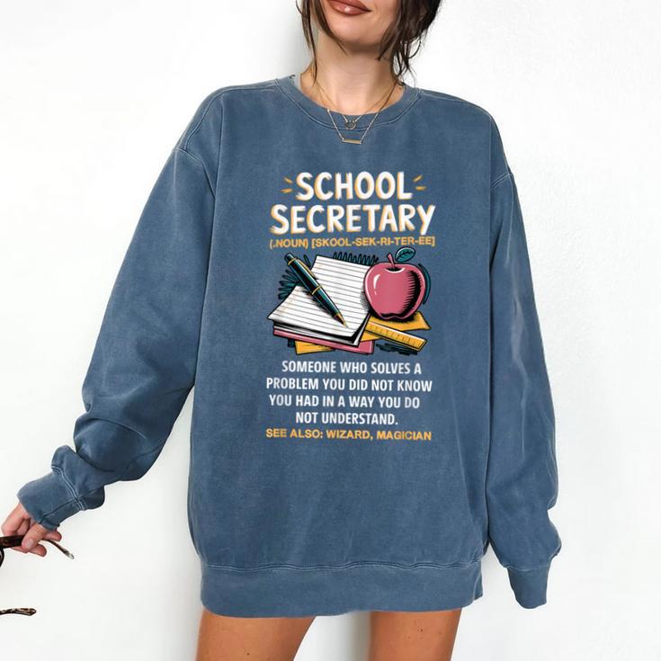Front Office Teacher Admin Meaning School Secretary Comfort Colors Sweatshirt