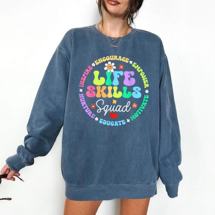 Groovy Life Skills Squad Teacher Special Ed SPED Team Crew Comfort Colors Sweatshirt