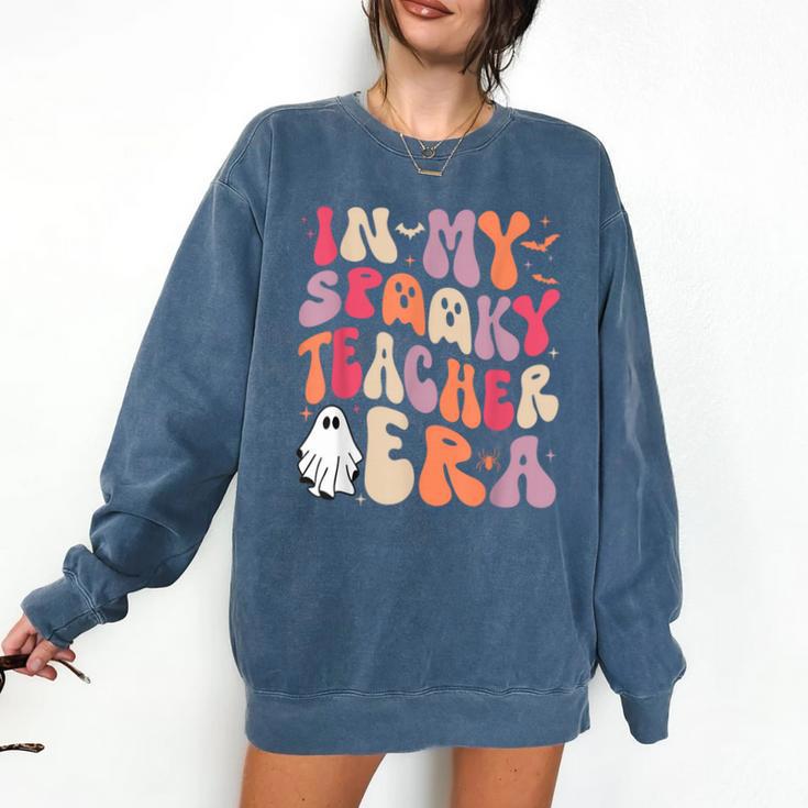 Groovy In My Spooky Teacher Era Halloween Party Boo Comfort Colors Sweatshirt
