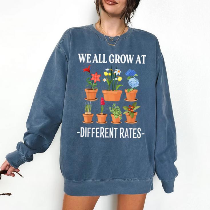 We All Grow At Different Rates Back To School Teacher Comfort Colors Sweatshirt