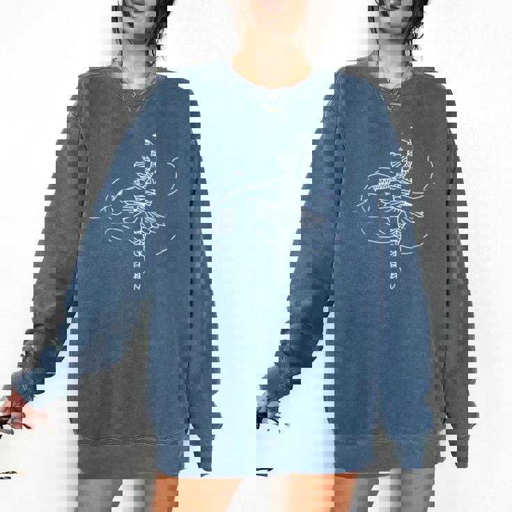 Halloween Ballet Mummy Ballerina Spooky Dance Teacher Women Comfort Colors Sweatshirt