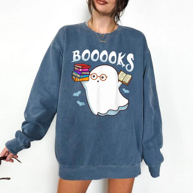 Halloween Books Librarian English Teacher Reader Reading Comfort Colors Sweatshirt