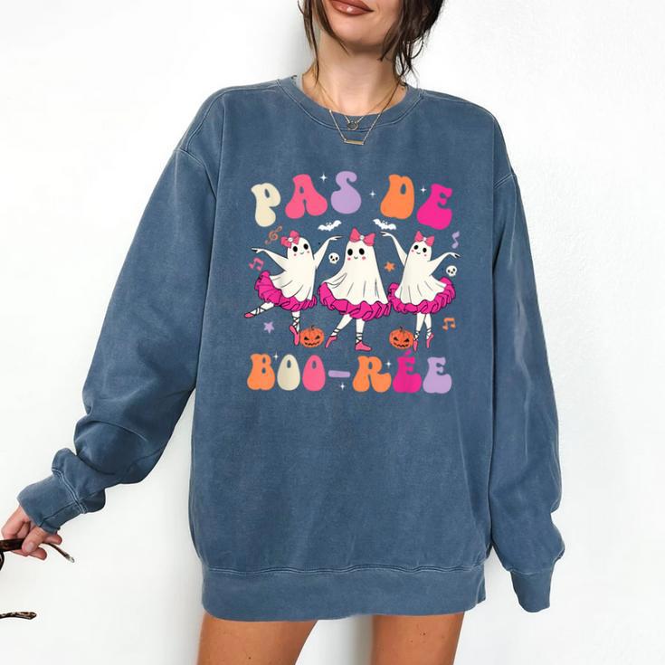 Halloween Dance Teacher Pas De Boo-Ree Ghost Ballet Dancer Comfort Colors Sweatshirt
