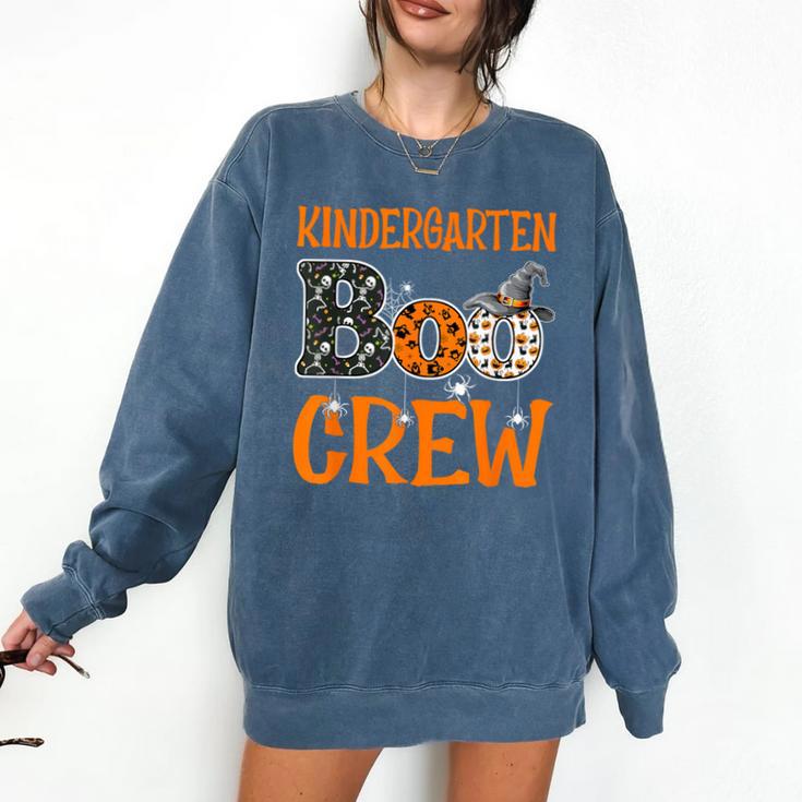 Halloween Kindergarten Boo Crew Kinder Teacher Student Comfort Colors Sweatshirt