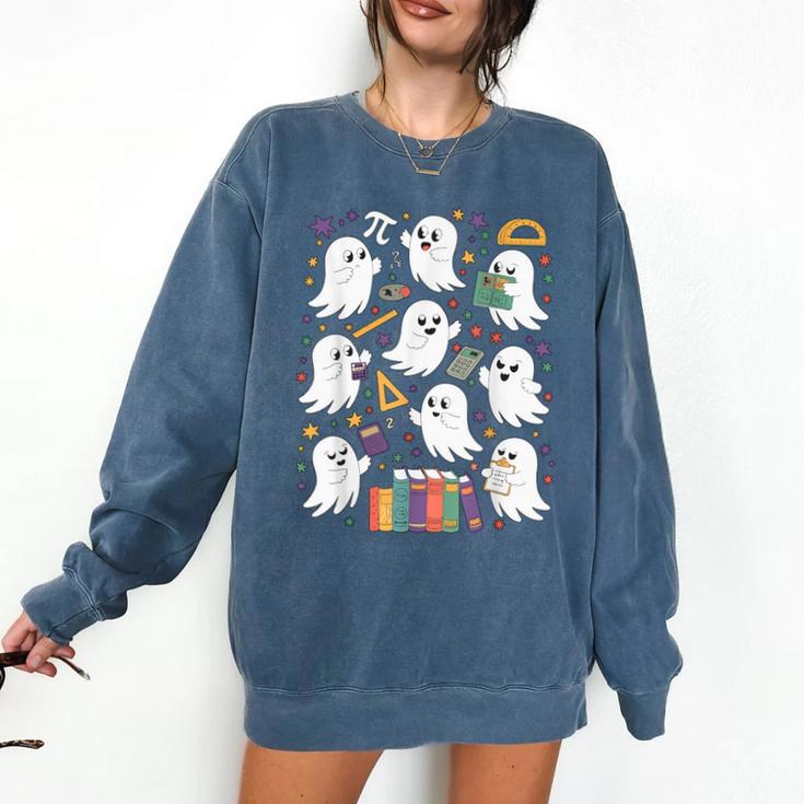 Halloween Math Teacher Ghost Math Teacher Spooky Halloween Comfort Colors Sweatshirt
