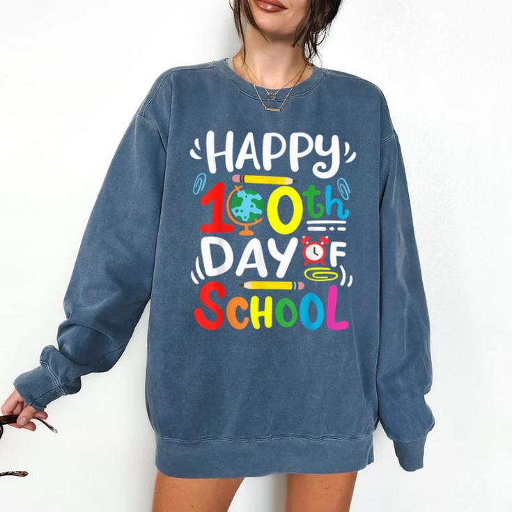 Happy 100th Day Of School 100 Days Of School Teacher Student Comfort Colors Sweatshirt