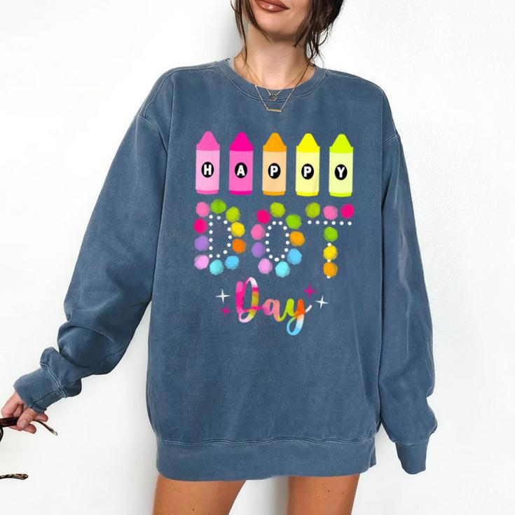 Happy Dot Day 2025 Teacher Kids Girls Colorful Polka Dot Day Comfort Colors Sweatshirt